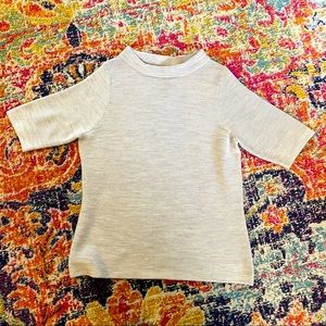 Mock Neck Short Sleeve Sweater